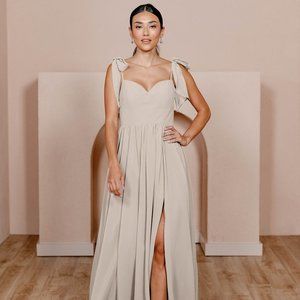 Revelry Serenity Chiffon Bridesmaid Dress - Champagne